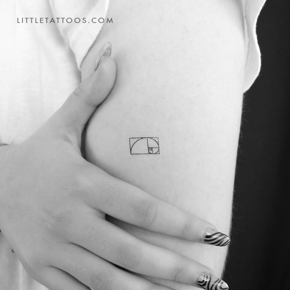 Little Golden Spiral Temporary Tattoo - Set of 3