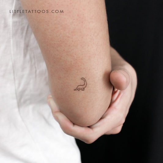 Little Brontosaurus Temporary Tattoo - Set of 3
