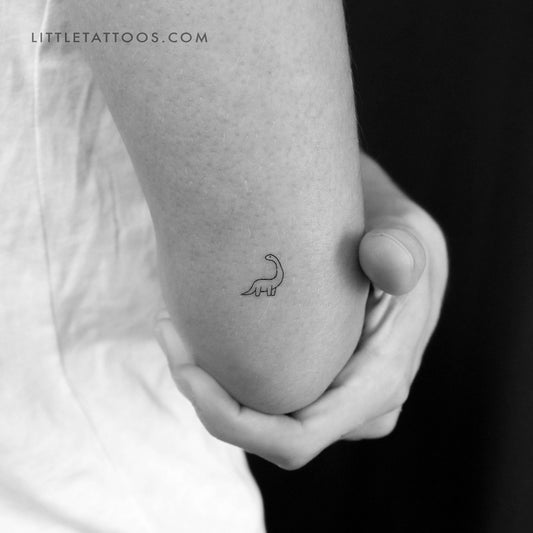 Little Brontosaurus Temporary Tattoo - Set of 3