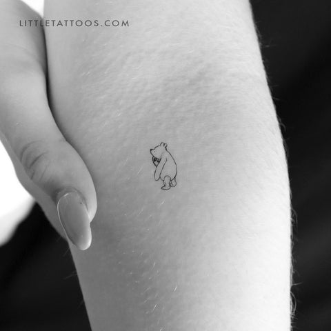 Tiny Winnie-the-Pooh Temporary Tattoo - Set of 3