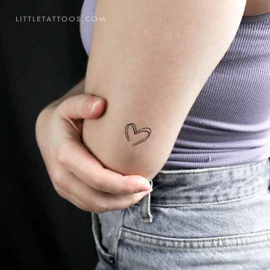 Double Heart Temporary Tattoo - Set of 3