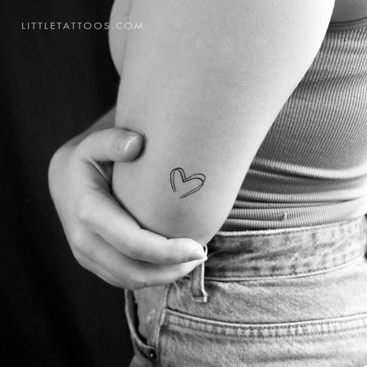 Double Heart Temporary Tattoo - Set of 3