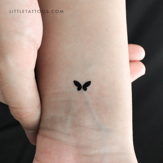 Tatuaje temporal de mariposa minimalista diminuto (juego de 3)