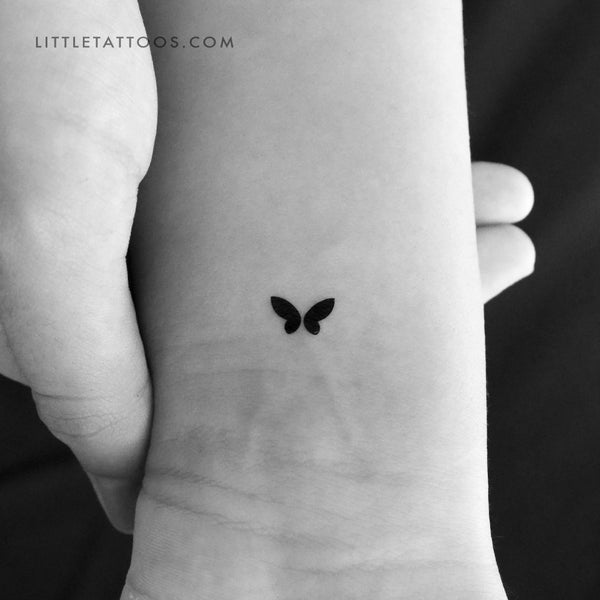 Tiny Minimal Butterfly Temporary Tattoo - Set of 3