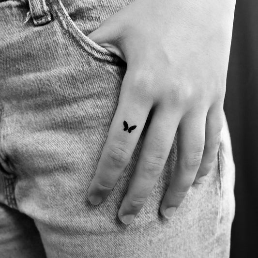 Tatuaje temporal de mariposa minimalista diminuto (juego de 3)