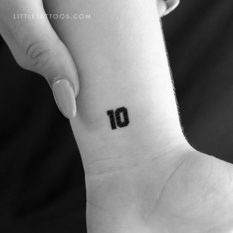 Tiny 10 Temporary Tattoo - Set of 3