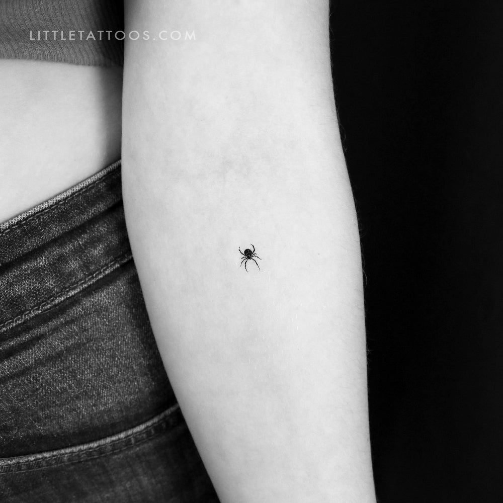 Tiny Spider Temporary Tattoo - Set of 3