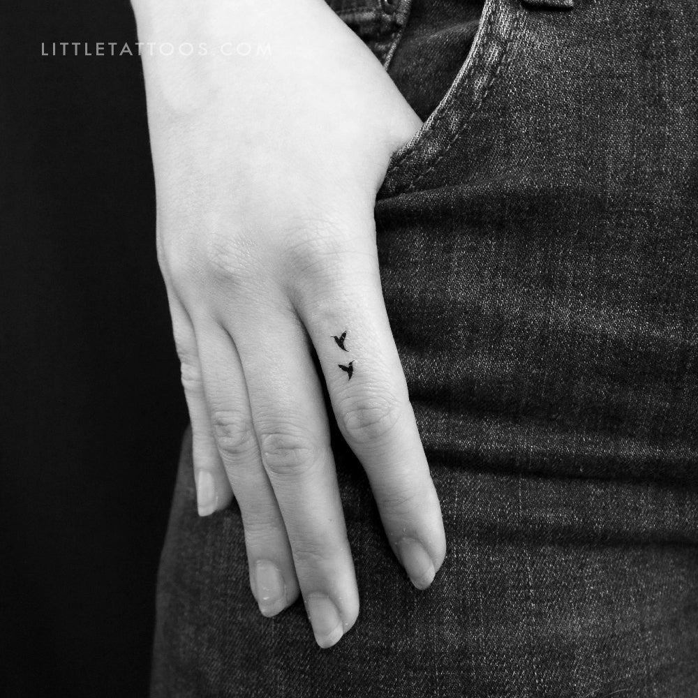Tiny Hummingbirds Temporary Tattoo - Set of 3