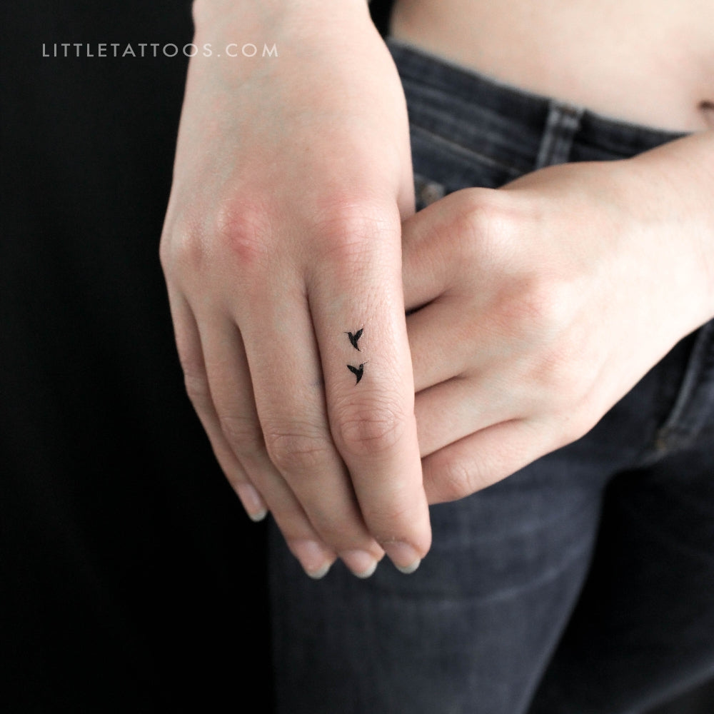 Tiny Hummingbirds Temporary Tattoo - Set of 3