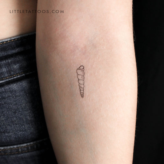 Tatuaje temporal de concha de barrena - Juego de 3