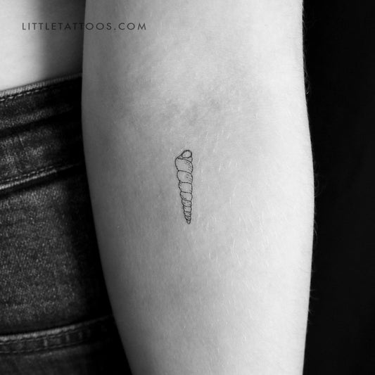 Tatuaje temporal de concha de barrena - Juego de 3