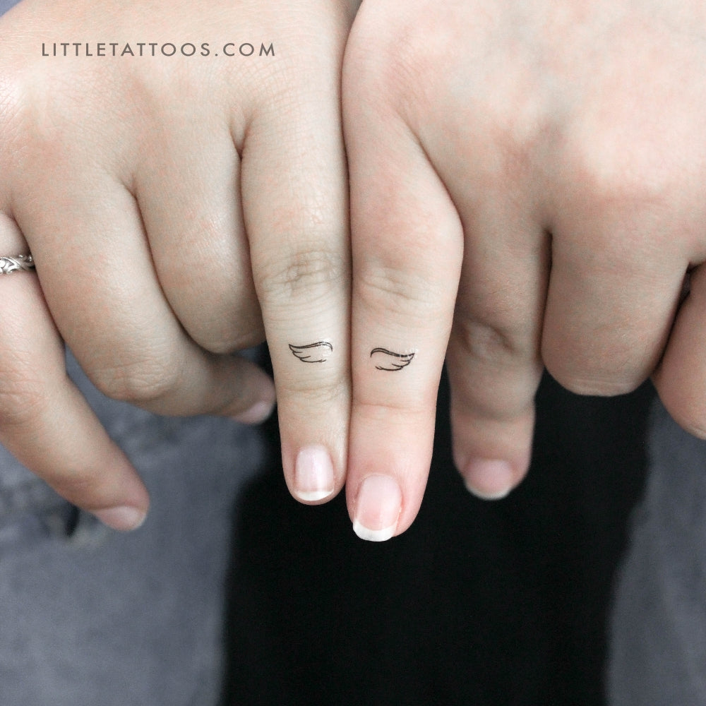 Tatuaje temporal de alas pequeñas (juego de 3)
