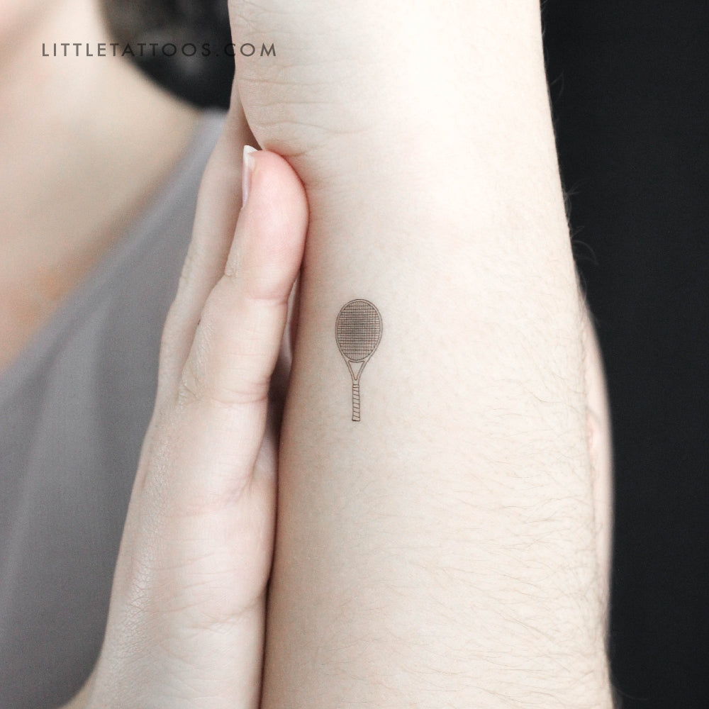 Tatuaje temporal de raqueta de tenis (juego de 3)