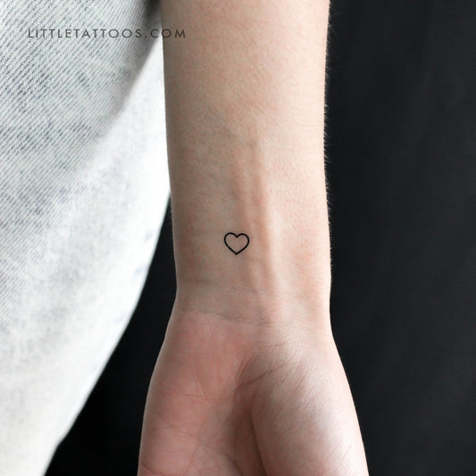 Tatuaje temporal de corazón pequeño (juego de 3)