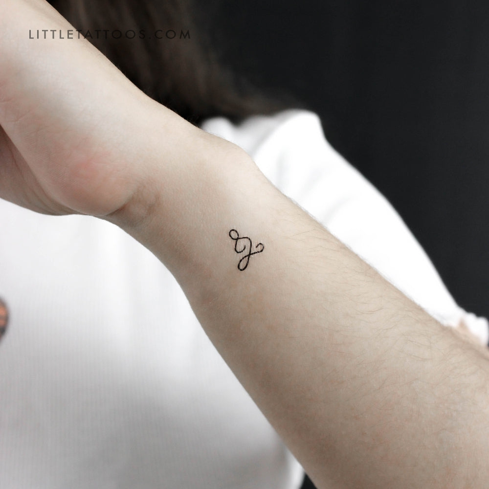 Tatuaje temporal del símbolo de respiración del pequeño meditador - Juego de 3