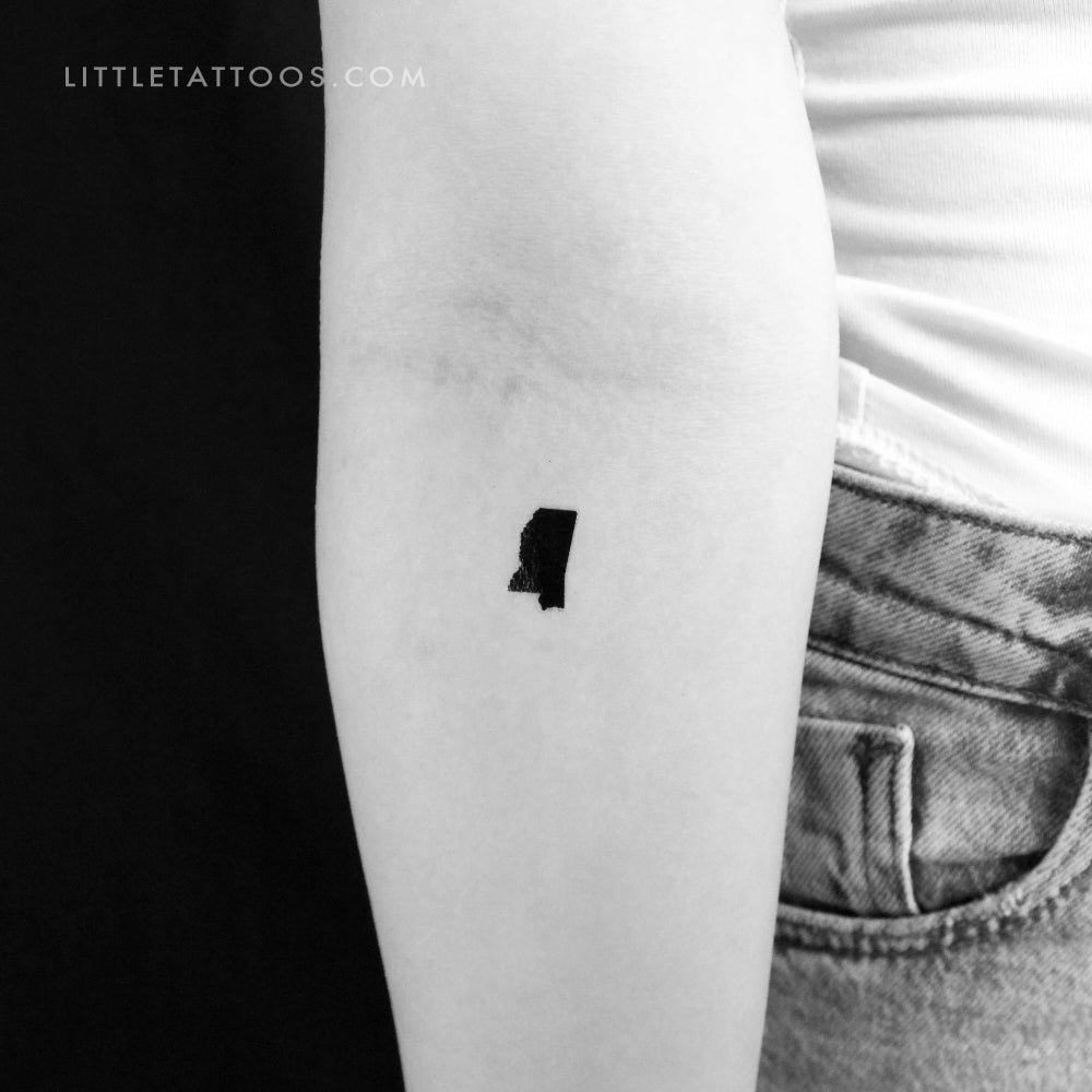 Tatuaje temporal del mapa de Mississippi (juego de 3)