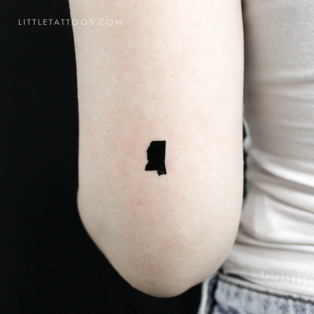 Tatuaje temporal del mapa de Mississippi (juego de 3)
