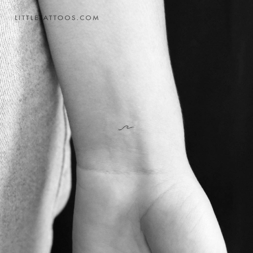 Tiny Wave Temporary Tattoo - Set of 3