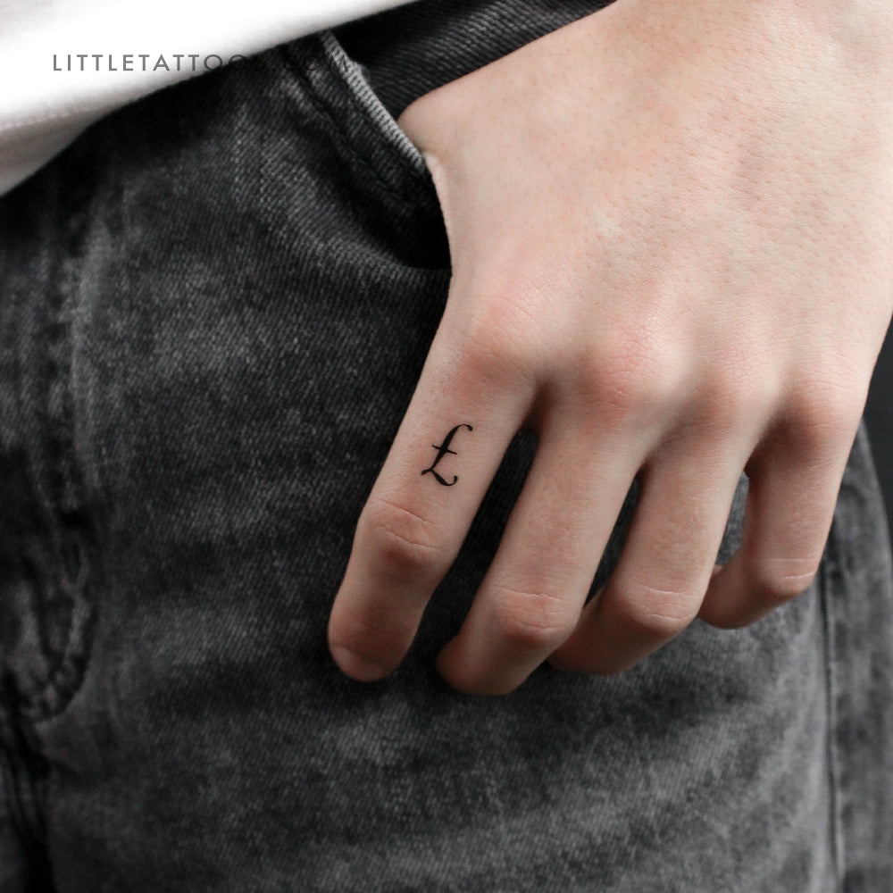 Tatuaje temporal del símbolo de la libra esterlina (juego de 3)