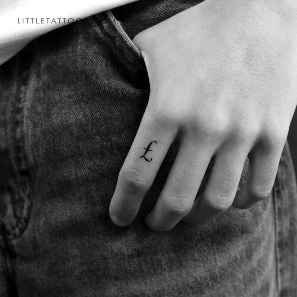 Tatuaje temporal del símbolo de la libra esterlina (juego de 3)