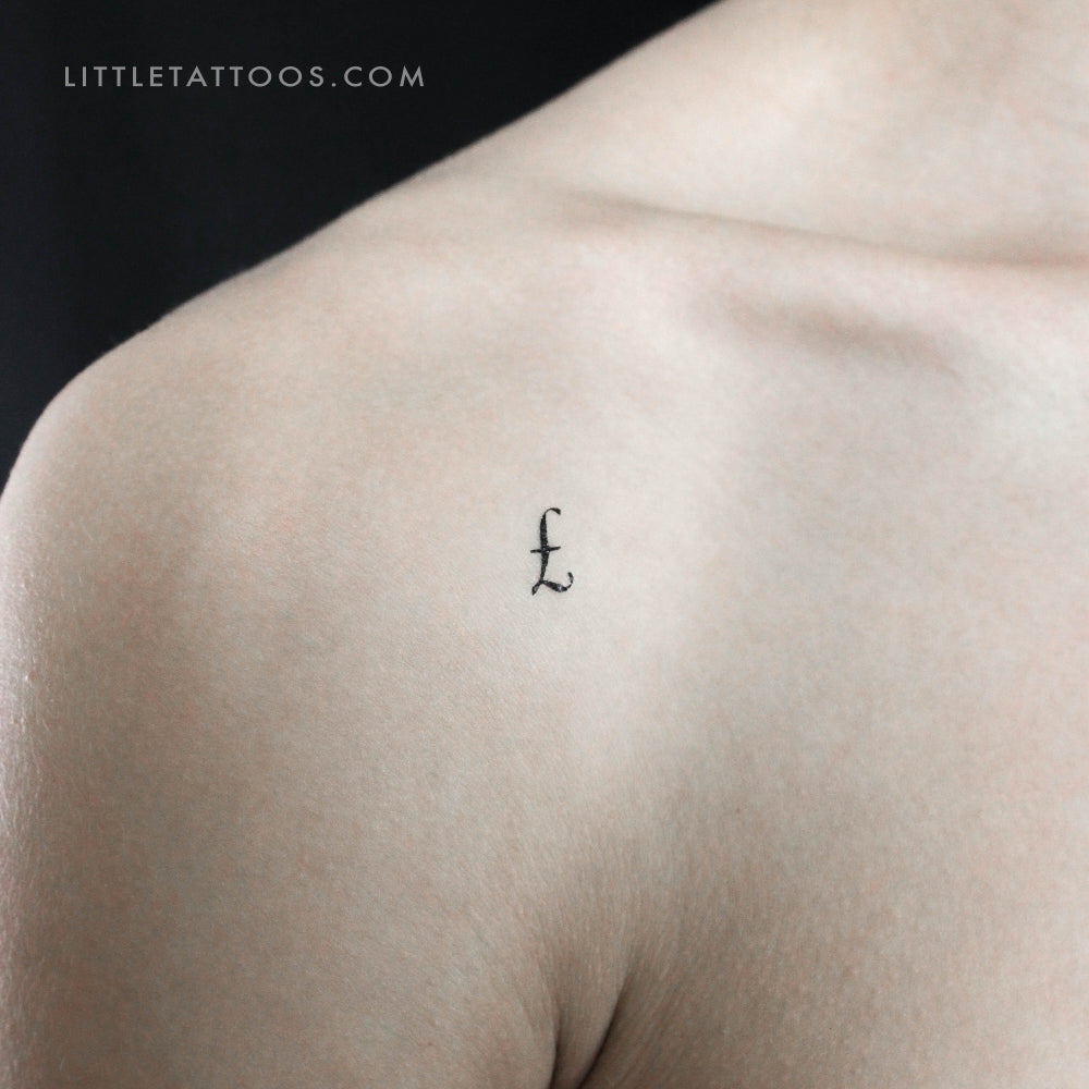 Tatuaje temporal del símbolo de la libra esterlina (juego de 3)