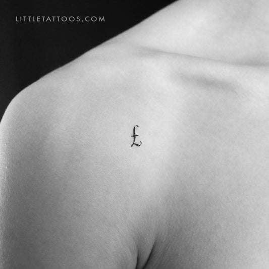 British Pound Sterling Sign Temporary Tattoo - Set of 3