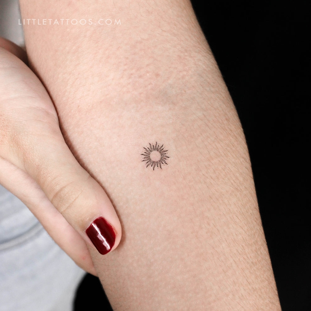 Tiny Sun Temporary Tattoo - Set of 3