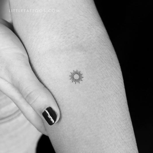 Tatuaje temporal de sol diminuto - Juego de 3