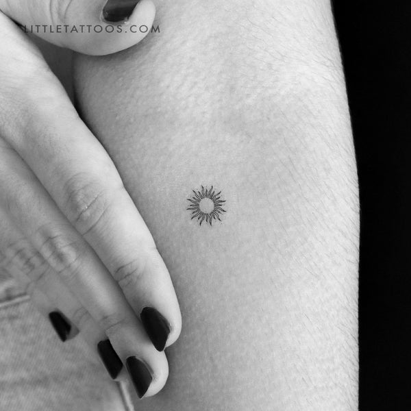 Tiny Sun Temporary Tattoo - Set of 3