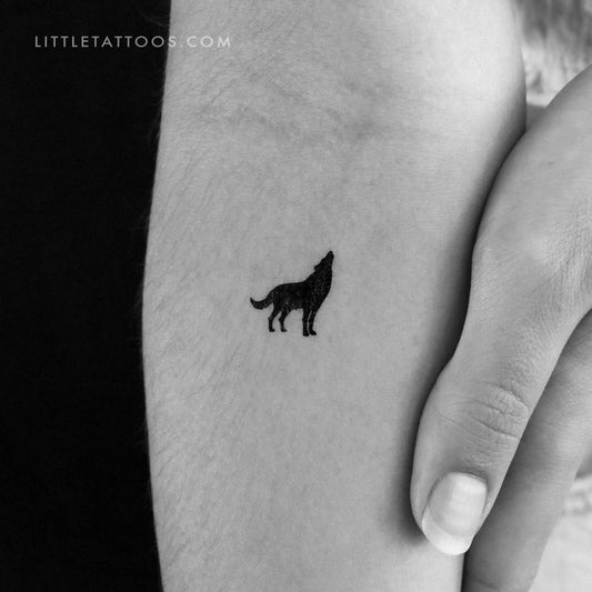 Tatuaje temporal de lobo - Juego de 3