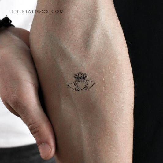 Tatuaje temporal pequeño de Claddagh - Juego de 3