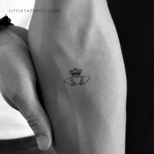 Tatuaje temporal pequeño de Claddagh - Juego de 3