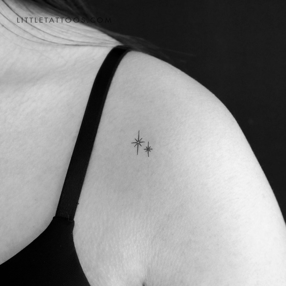 Tatuaje temporal de pareja de la Estrella del Norte - Juego de 3