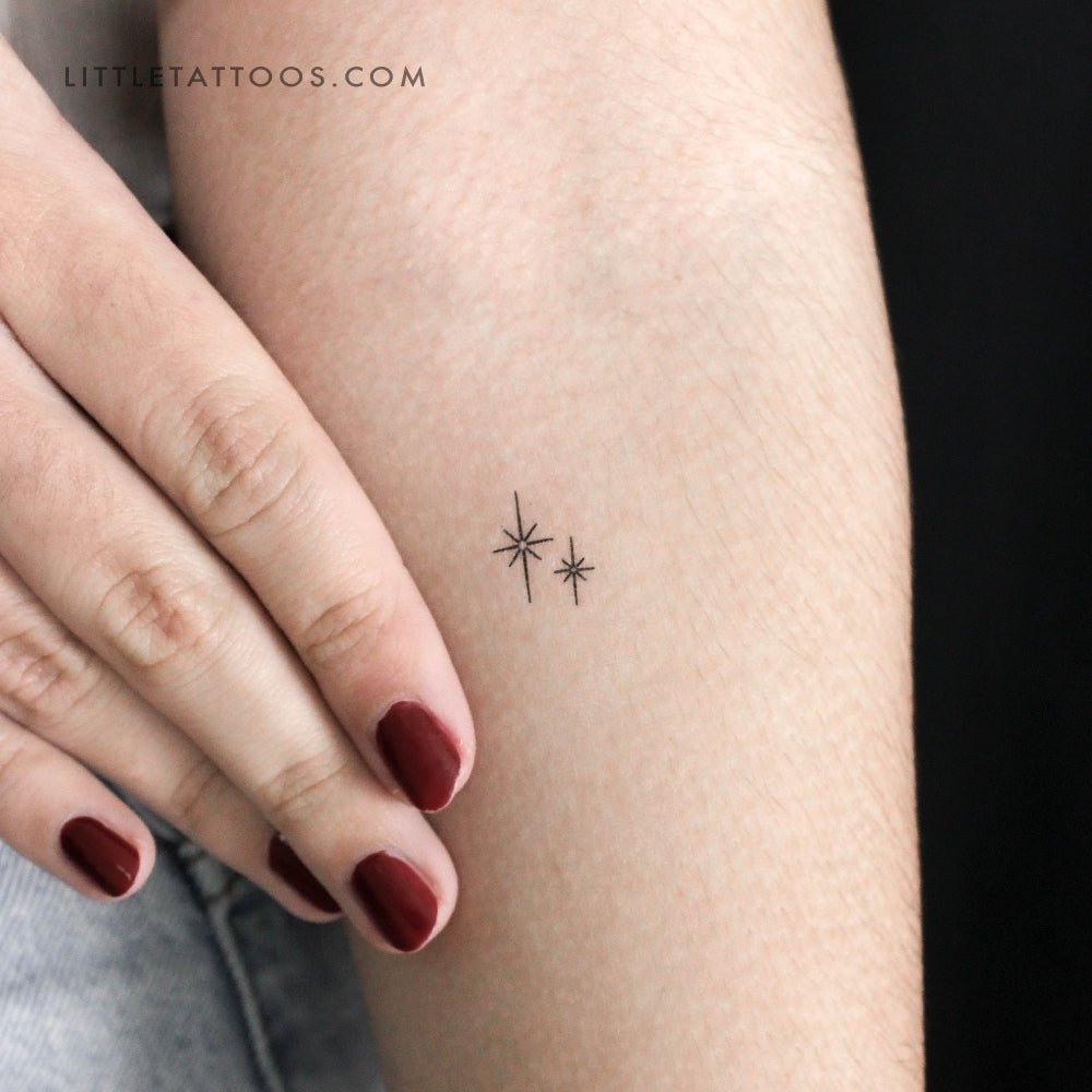 Tatuaje temporal de pareja de la Estrella del Norte - Juego de 3
