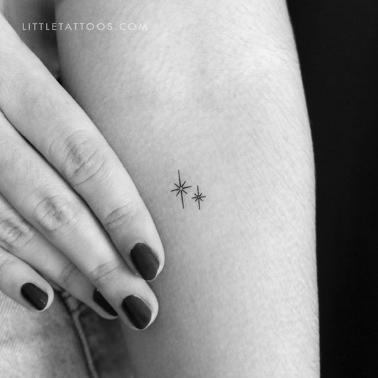Tatuaje temporal de pareja de la Estrella del Norte - Juego de 3
