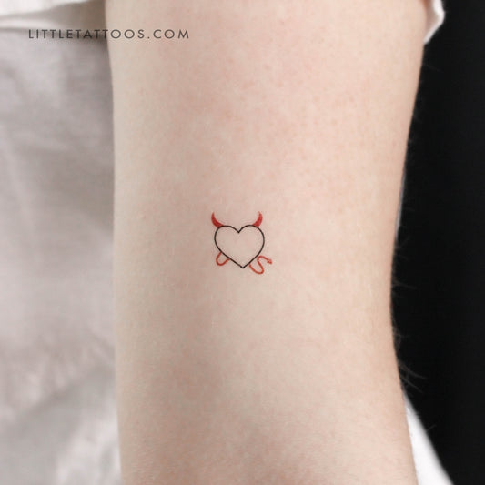 Naughty Heart Temporary Tattoo - Set of 3