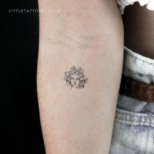 Tatuaje temporal pequeño de Medusa - Juego de 3