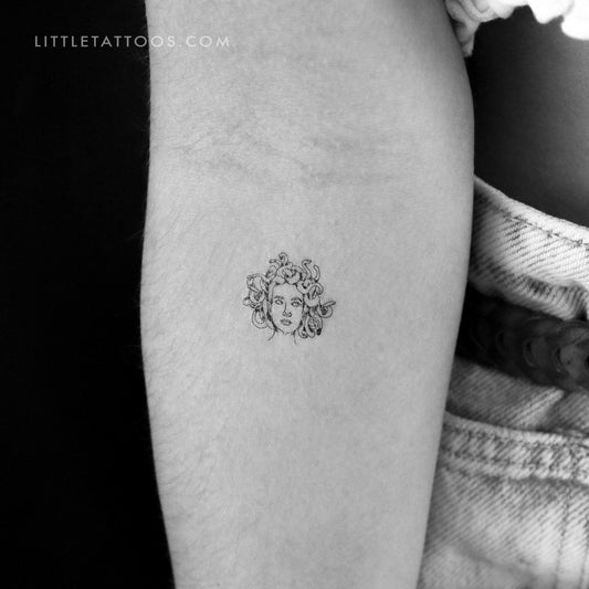Tatuaje temporal pequeño de Medusa - Juego de 3