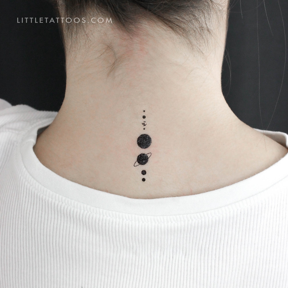 Tatuaje temporal del sistema solar - Juego de 3