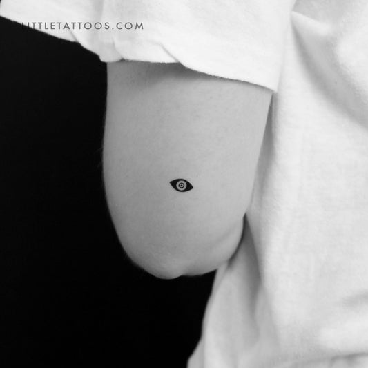 Eye Shaped Black Nazar Temporary Tattoo - Set of 3