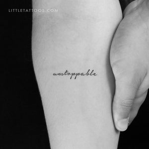 'Unstoppable' Temporary Tattoo - Set of 3