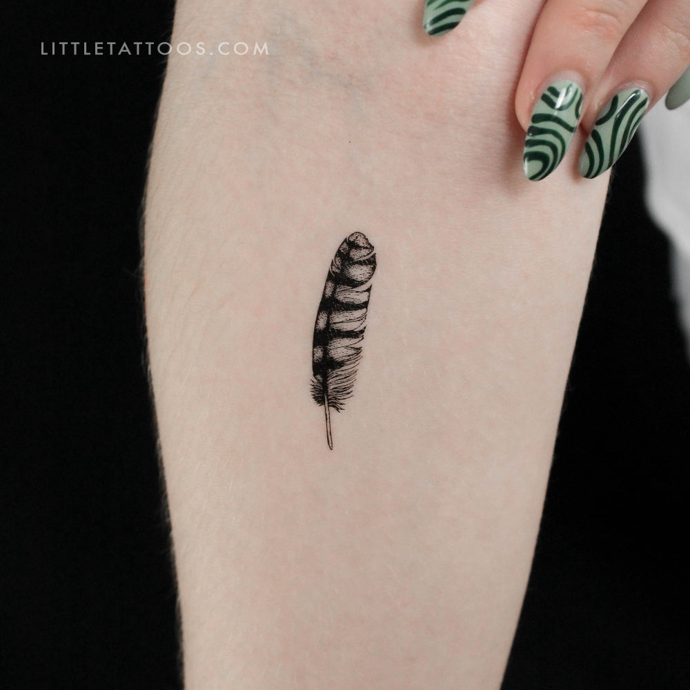 Small Feather Temporary Tattoo - Set of 3