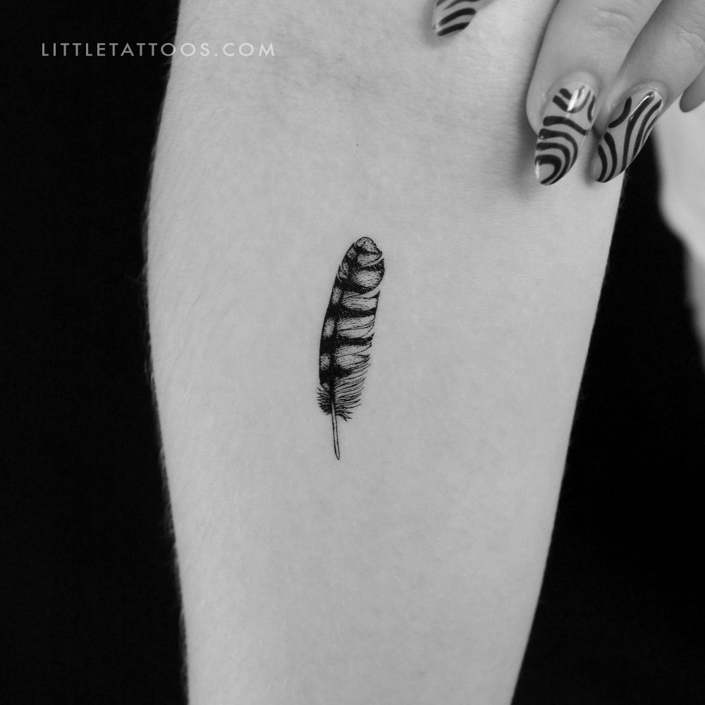 Small Feather Temporary Tattoo - Set of 3