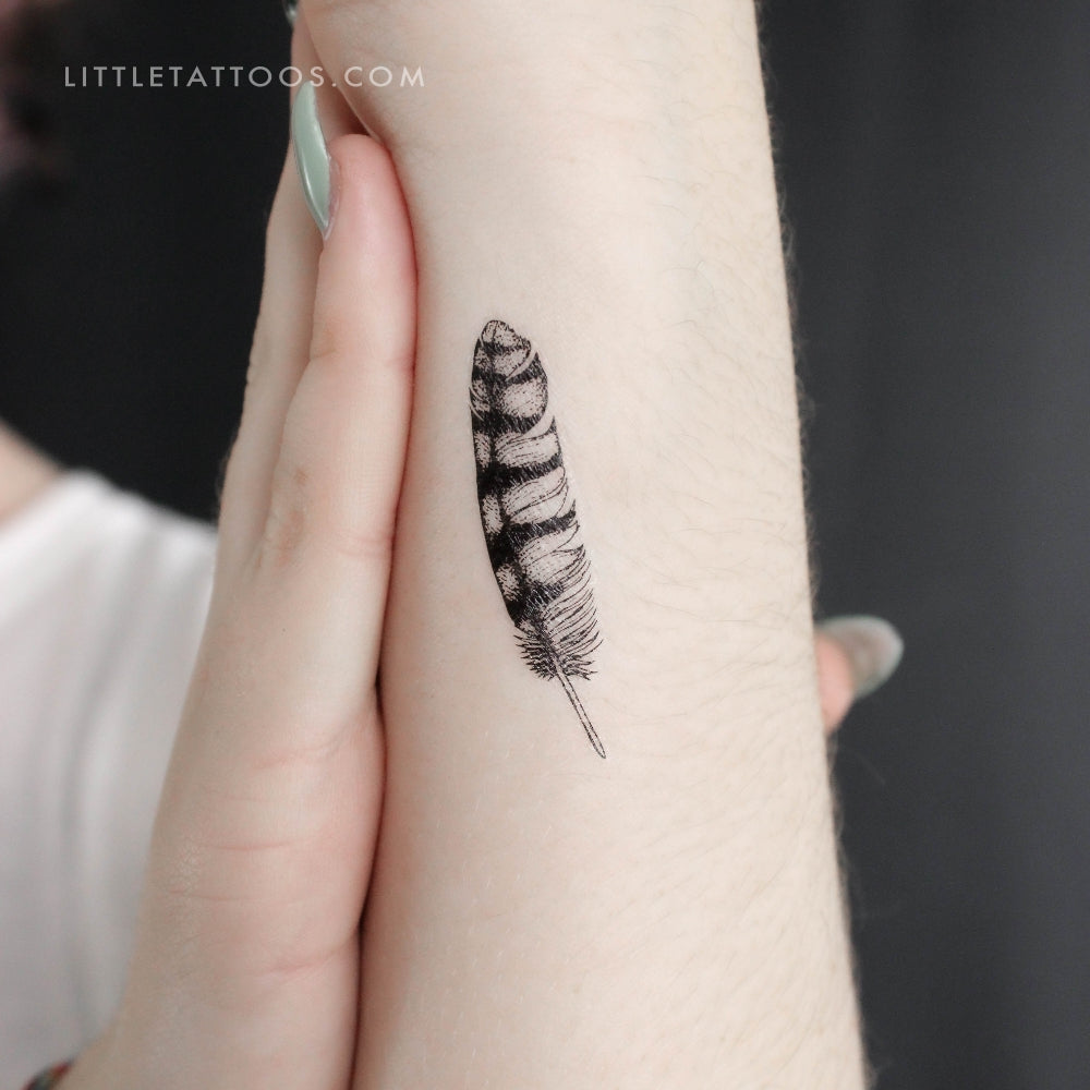 Small Feather Temporary Tattoo - Set of 3