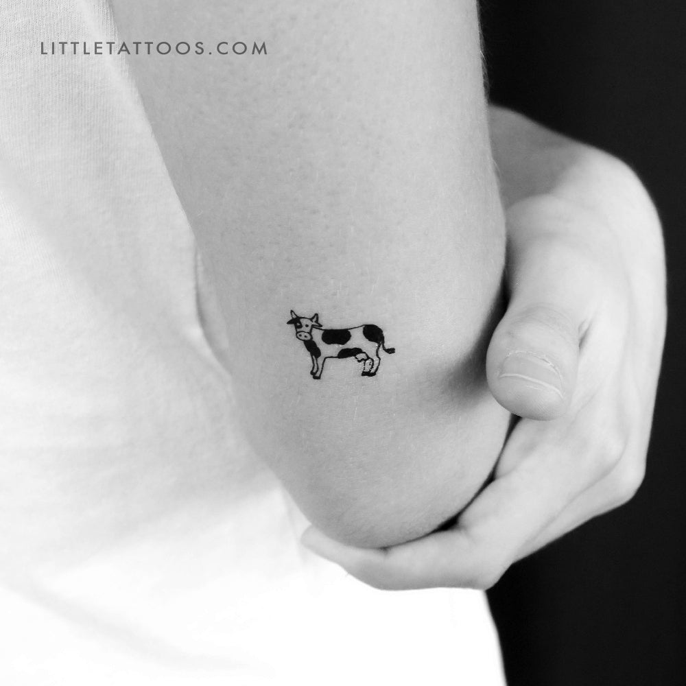 Small Cow Temporary Tattoo - Set of 3