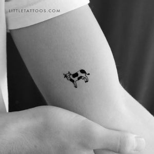 Small Cow Temporary Tattoo - Set of 3