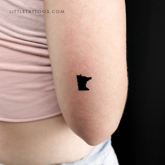 Tatuaje temporal del mapa de Minnesota (juego de 3)
