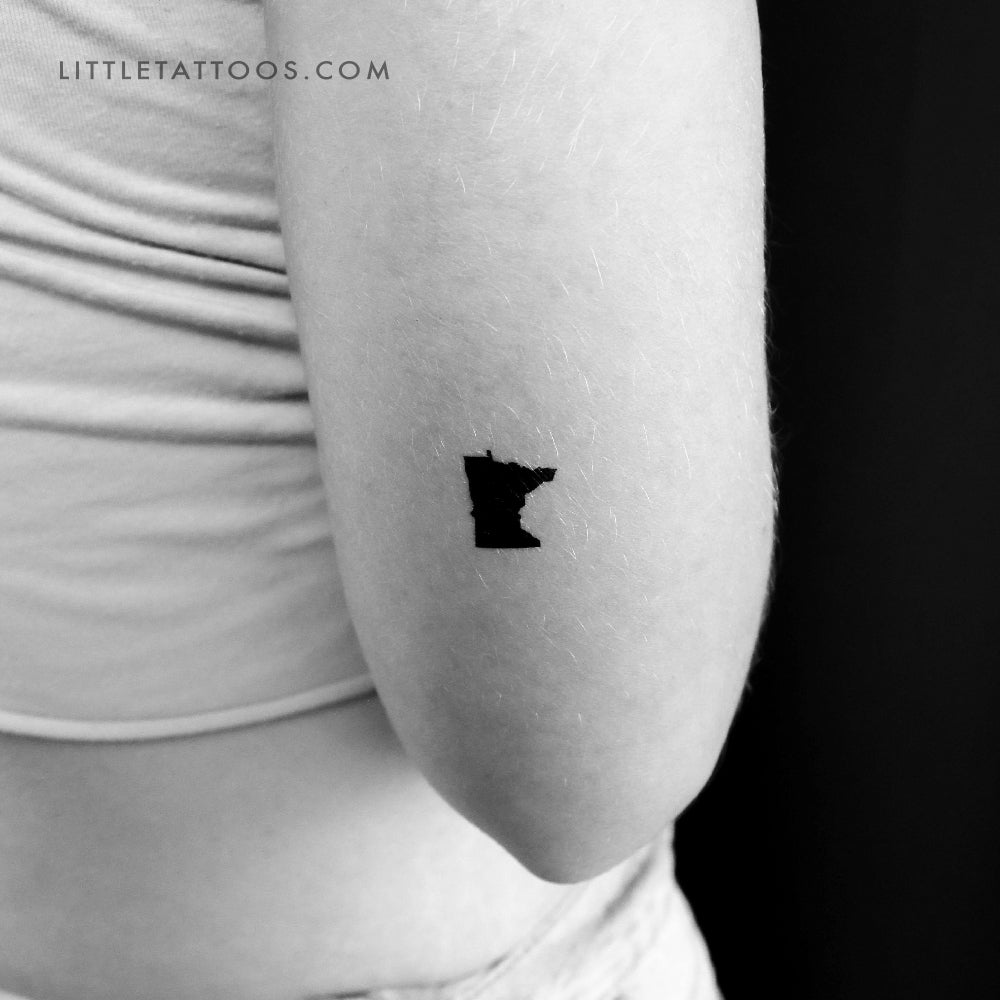 Tatuaje temporal del mapa de Minnesota (juego de 3)