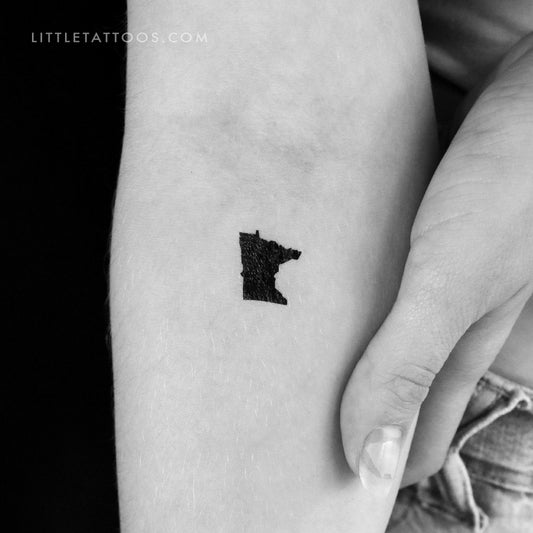 Tatuaje temporal del mapa de Minnesota (juego de 3)