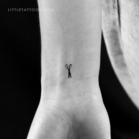 Tiny Scissors Temporary Tattoo - Set of 3